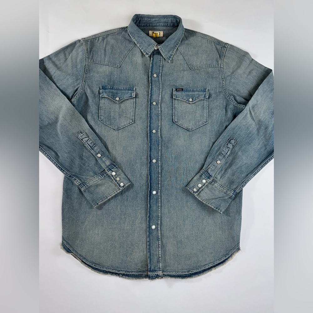 Denim & Supply Polo Ralph Lauren Southwestern Light Blue Jean Button Up